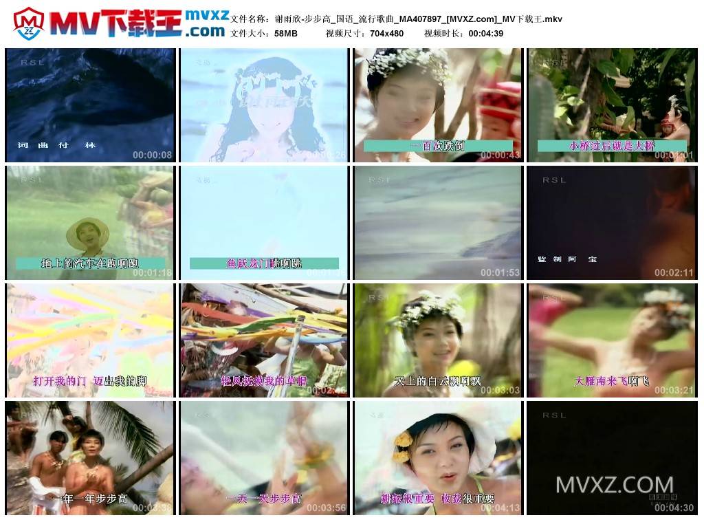 谢雨欣-步步高_国语_流行歌曲_MA407897
